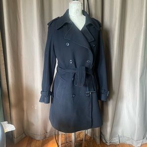 Burberry wool short trench, size 12 womens